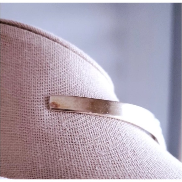 Taxco Mexico Sterling Silver Torc Necklace V Shaped Choker Collar 15-inch 76g - Picture 4 of 15